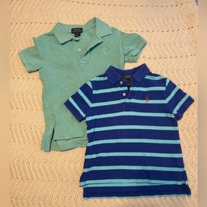 Ralph Lauren Kids Polo Shirts in Teal and Blue Stripes